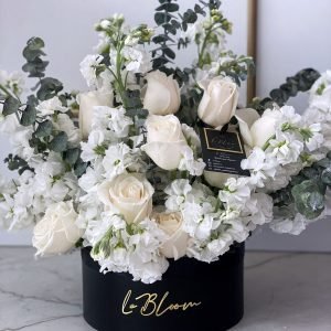 Condolencias Bouquet Rosas Alelis Eucalipto